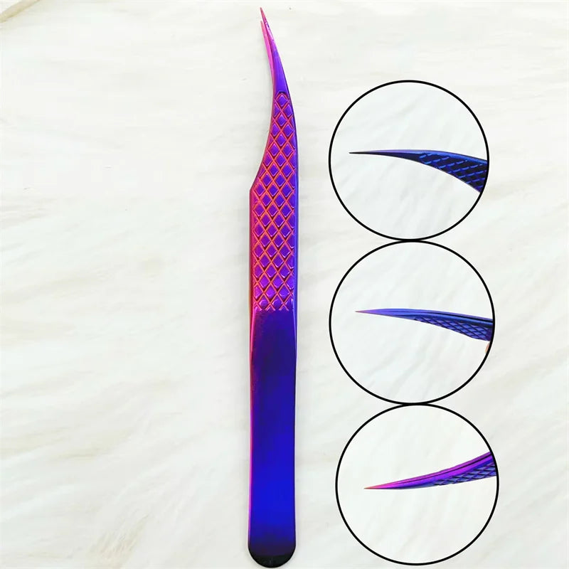 1PC Precision False Lashes Eyelashes Extension Tweezers volume fans Pliers Nail Clips non-slip Professional Beauty make up Tools