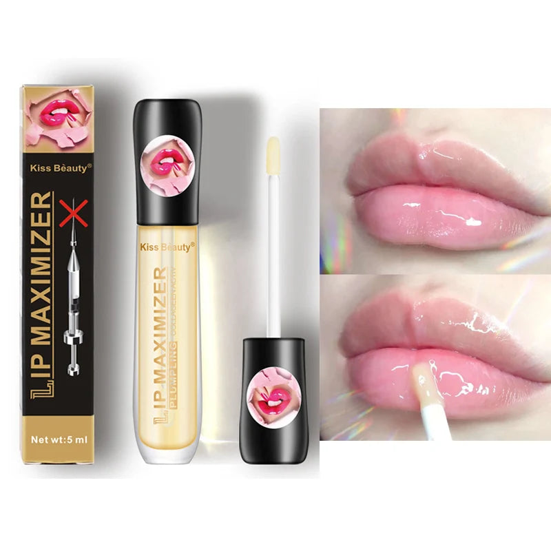 Instant Volumising Lips Plumper Repairing Reduce Lip Fine Lines Mask Long Lasting Moisturizer Care Lip Oil Sexy Plump Serum 5ml
