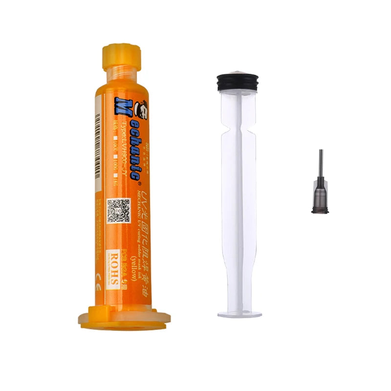 MECHANIC 3-IN-1 UV Light Curing Solder Mask Ink BGA PCB Circuit Board Repair Welding Paint Green Oil Prevent Corrosive Arcing