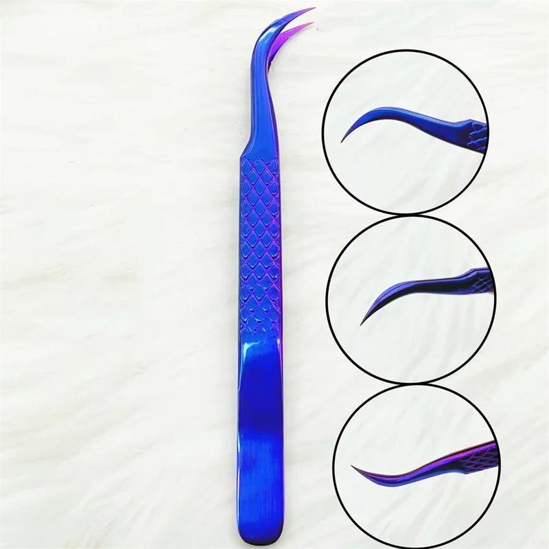 1PC Precision False Lashes Eyelashes Extension Tweezers volume fans Pliers Nail Clips non-slip Professional Beauty make up Tools