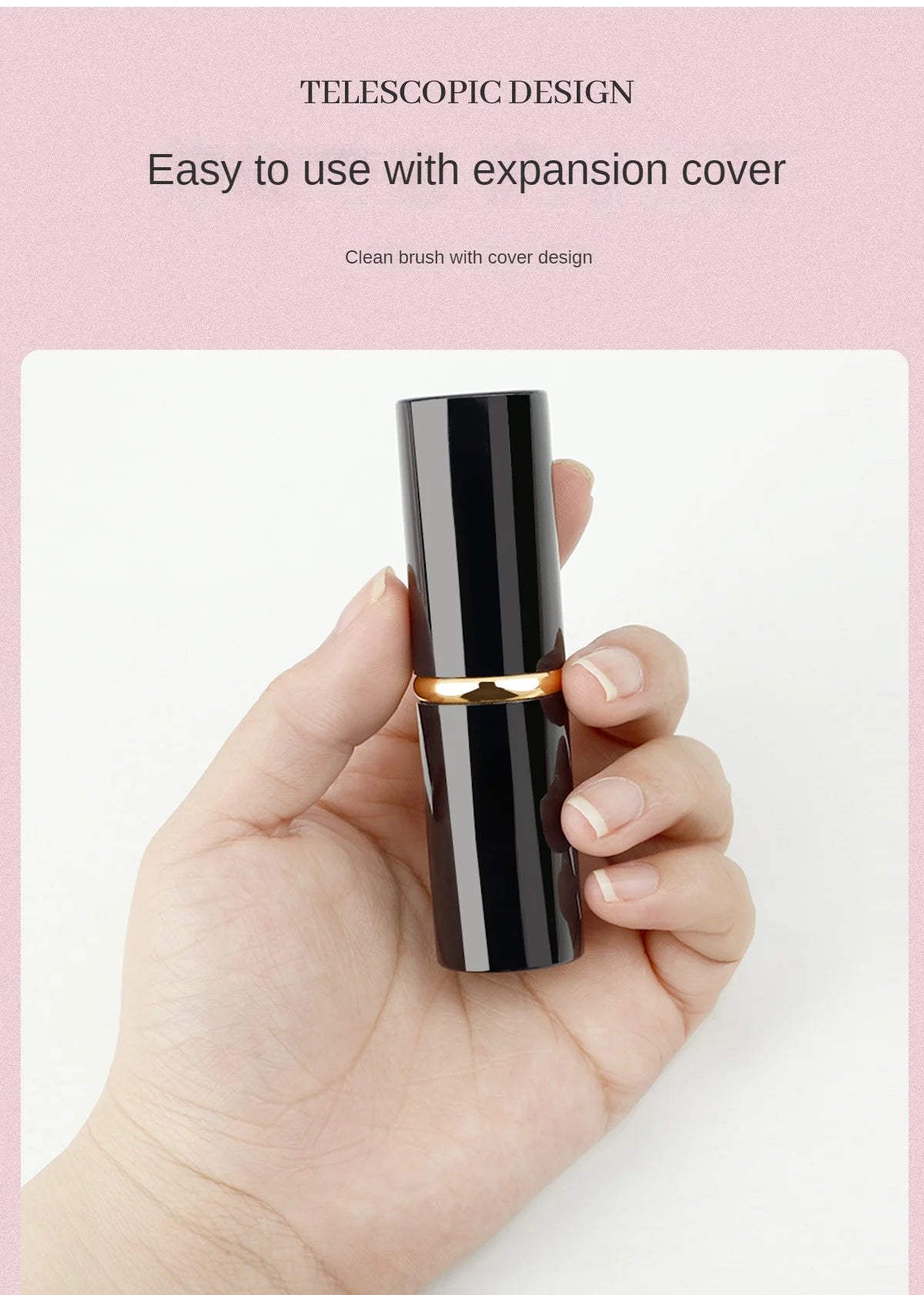 1 Pcs Retractable Makeup Brushes Powder Foundation Blending Blush Brush Make Up Cosmetics Brushes Female Metal Handle Brush