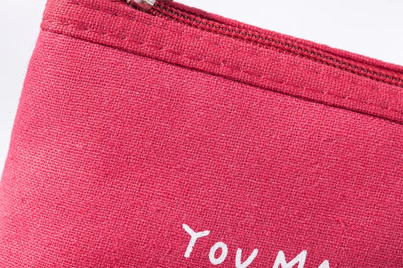 New Flower Print Canvas Women Makeup Bag Toiletries Organize Zipper Bag Travel Wash Pouch Cosmetic Bag Female Make Up Bag