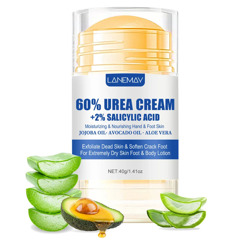 40g Urea Foot Cream Dry Cracked Feet Heel Gentle Exfoliation Softening Skin Ultra-Hydrating Hand Foot Care Cream Stick Protuct