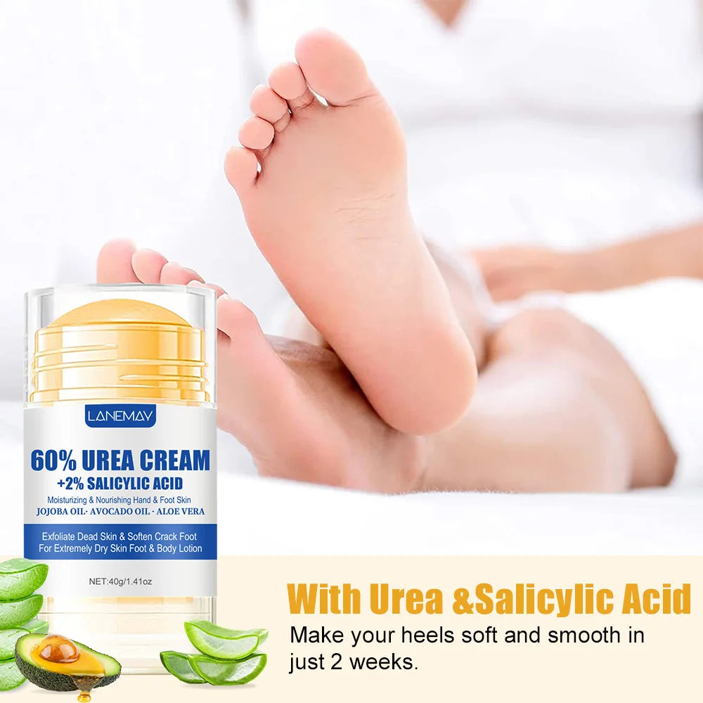 40g Urea Foot Cream Dry Cracked Feet Heel Gentle Exfoliation Softening Skin Ultra-Hydrating Hand Foot Care Cream Stick Protuct
