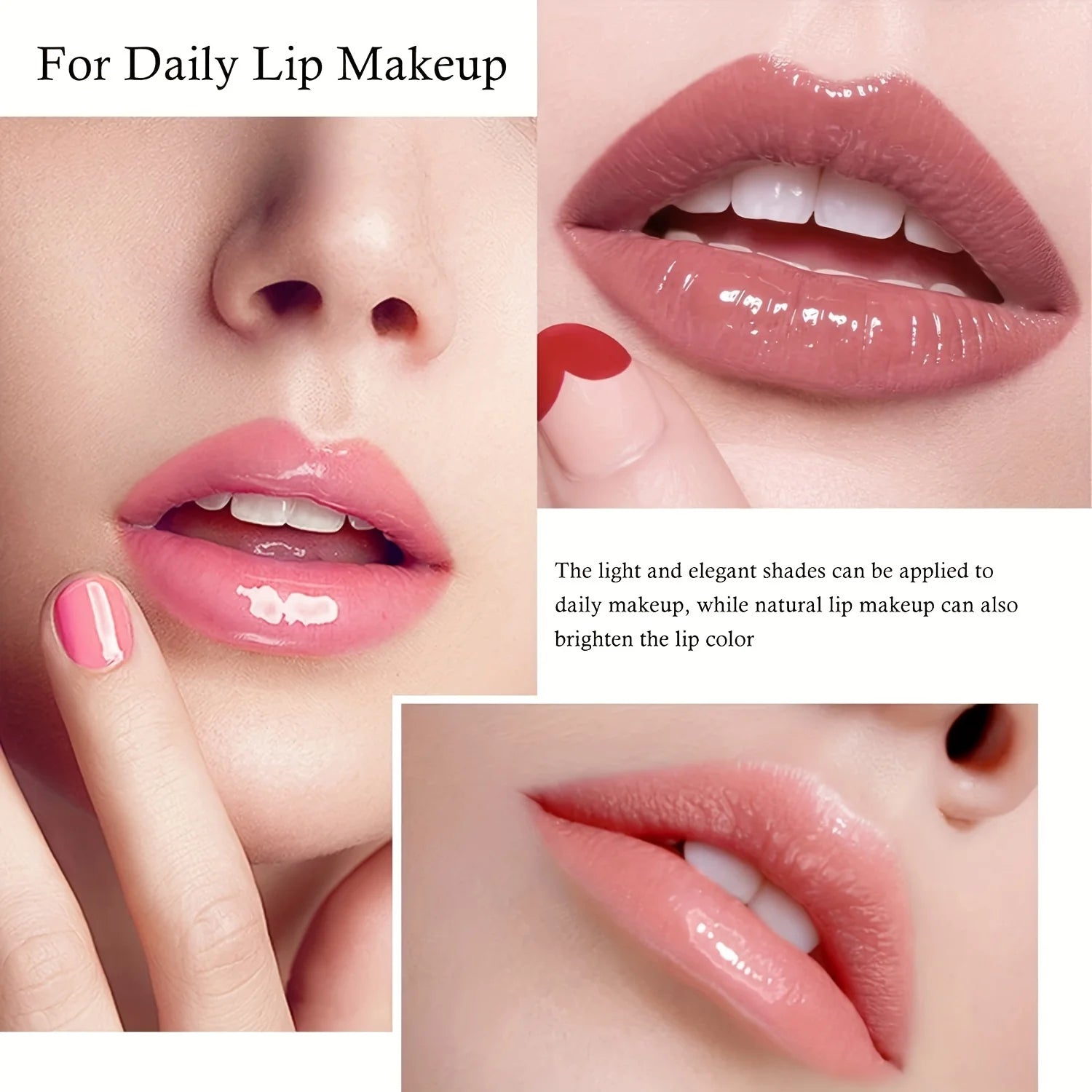 Hydrating Lip Glow Oil, Moisturizing Transparent Plumping Lip Gloss, Tinted for Lip Care and Dry Lip,Ideal Gift For Mother's Day