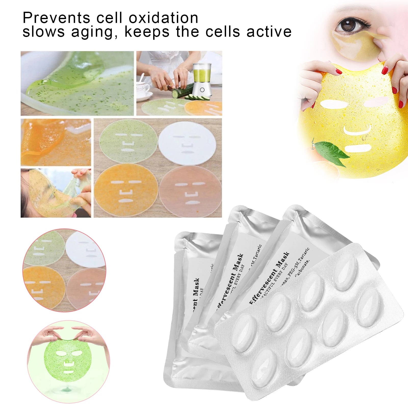 32Pcs Facial Care Collagen Capsule Mask Machine Collagen Capsule Natural Fruit Vegetable Facial Care Mask Maker Accessory