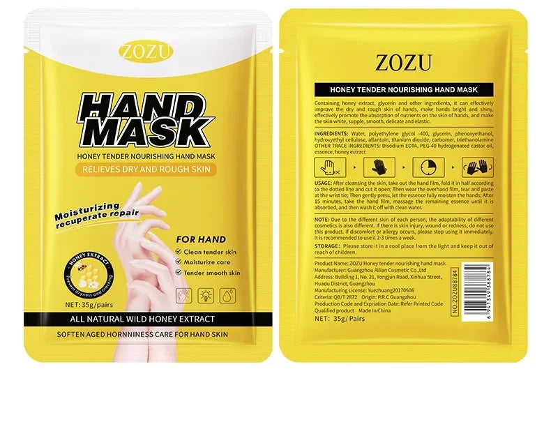 10 Pairs Honey Hand Mask Hands skincare Masks Moisturizing Nourishing Tendering Smoothing Anti Wrinkle Hands Skin Care Products