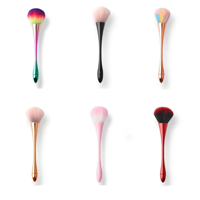 6 Styles Gold Powder Brush Professional Nail Art Make Up Brush Large Cosmetic Face Cont Cosmetic Face Cont Brocha Colorete Tools