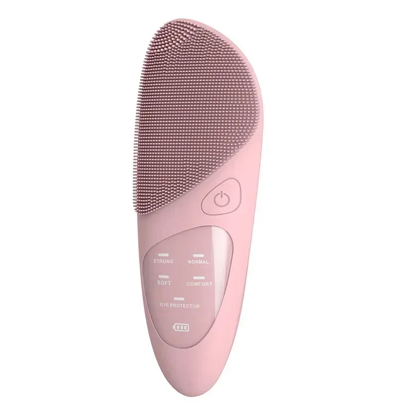 Electric Silicone Cleansing Brush USB Sonic Deep Electric Cleansing Brush Pore Blackhead Remover Double Sided Face Wash Brush