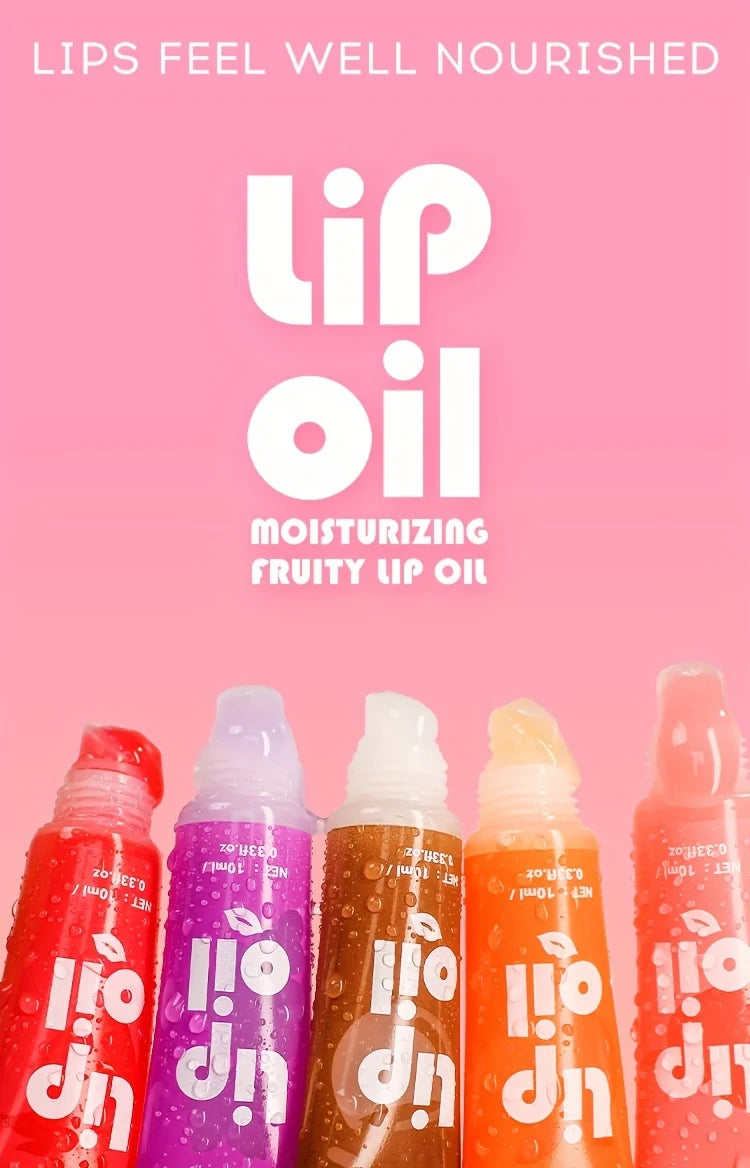 Fruit Hydrating Lip Glow Oil, Moisturizing Lip Plumper Gloss, Transparent Plumping Lip Gloss, Lip Oil, Lip Balm for Lip Care