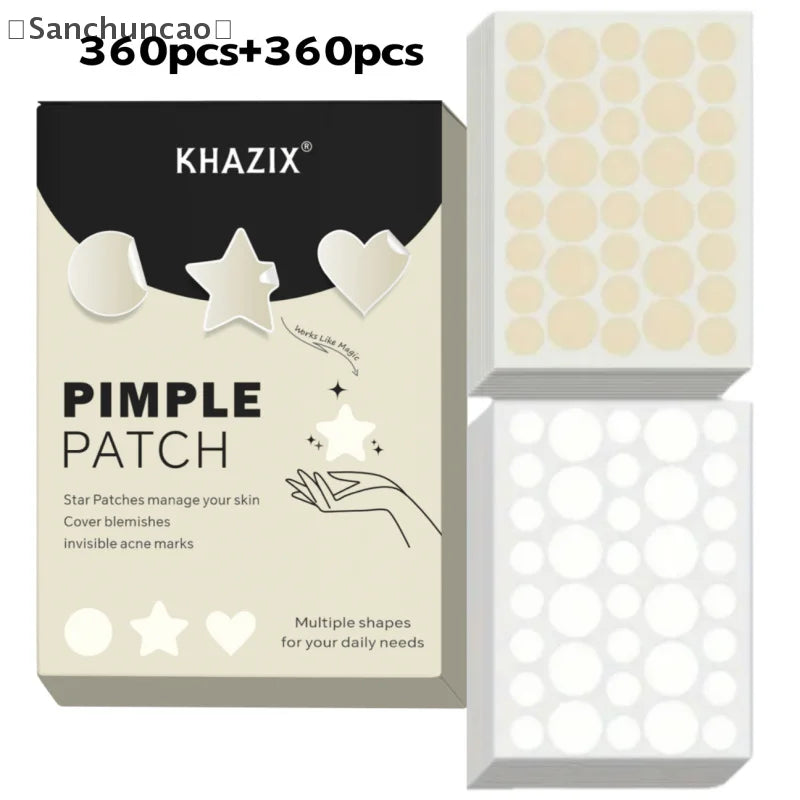 720PCS Circular Transparent And Skin Tone Acne Patches Skincare Stickers Facial Spot Covering Makeup Tools