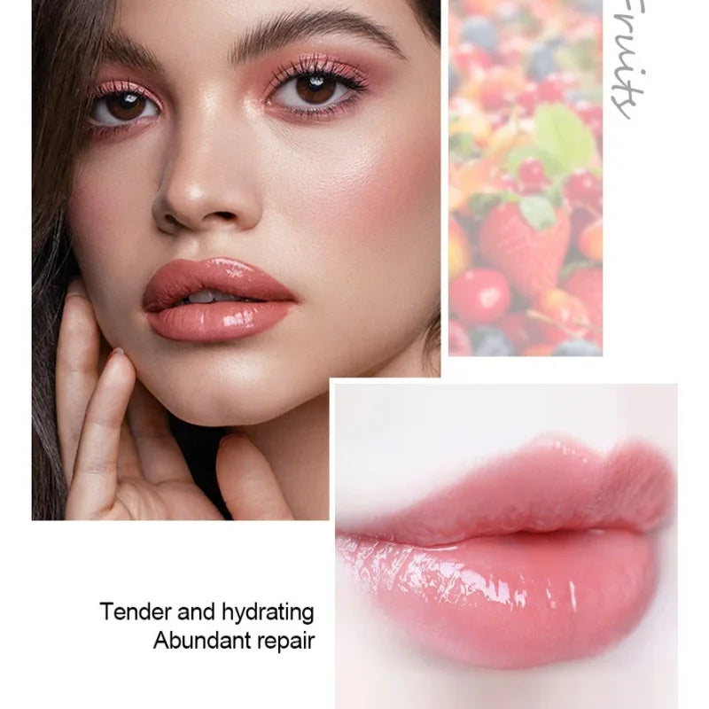 Set of Four Rolling Head Lip Oils Moisturizing Hydrating Roller Ball Lip Care Anti-Drying Transparent Lip Blam for Lip Health