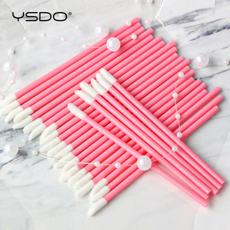 YSDO Lip Brush Eyelash 5/50/100Pcs Lipsticks Mascara Applicator Lipstick Wands Eyelashes brush Set Cosmetic Makeup Tools