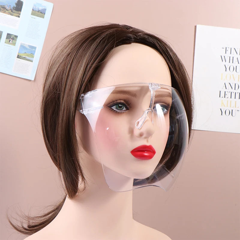 Professional Full Face Shield Nail Art Dustproof Mask HD Anti-fog Acrylic Transparent Face Protector Guard Kitchen Cooking Tool