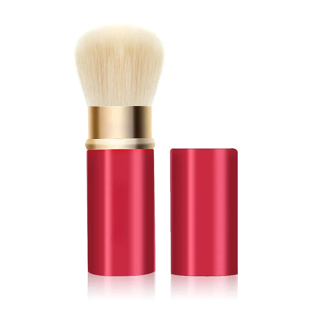 1 Pcs Retractable Makeup Brushes Powder Foundation Blending Blush Brush Make Up Cosmetics Brushes Female Metal Handle Brush