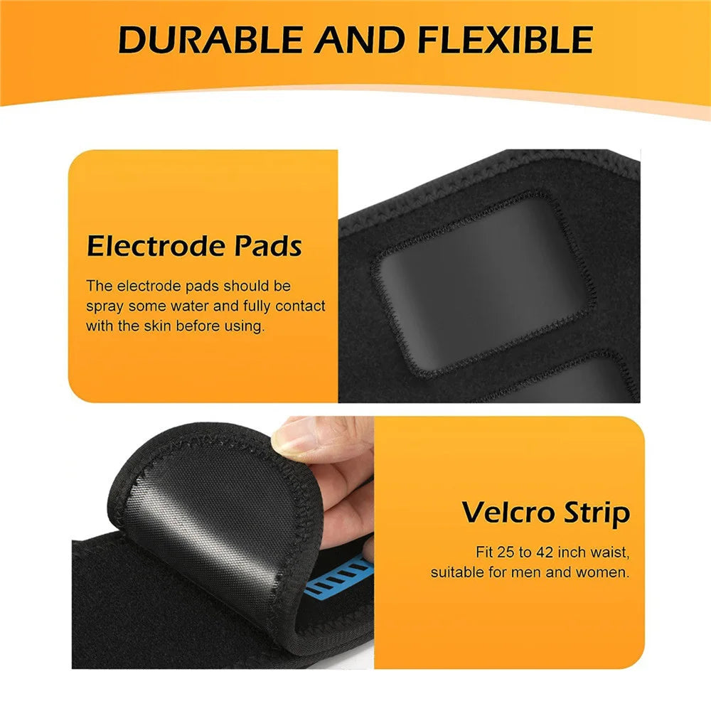 EMS Abdominal Toning Belt Abs Muscle Trainer USB ReCharge Muscle Toner Body Waist Belly Massager Weight Loss Fitness Equiment