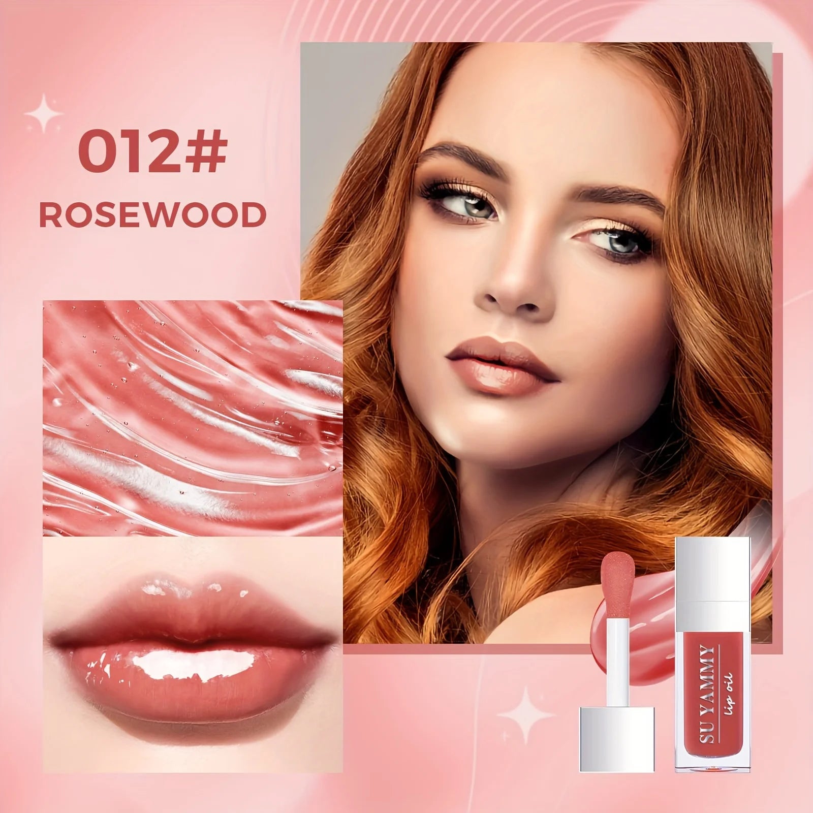 Hydrating Lip Glow Oil, Moisturizing Transparent Plumping Lip Gloss, Tinted for Lip Care and Dry Lip,Ideal Gift For Mother's Day