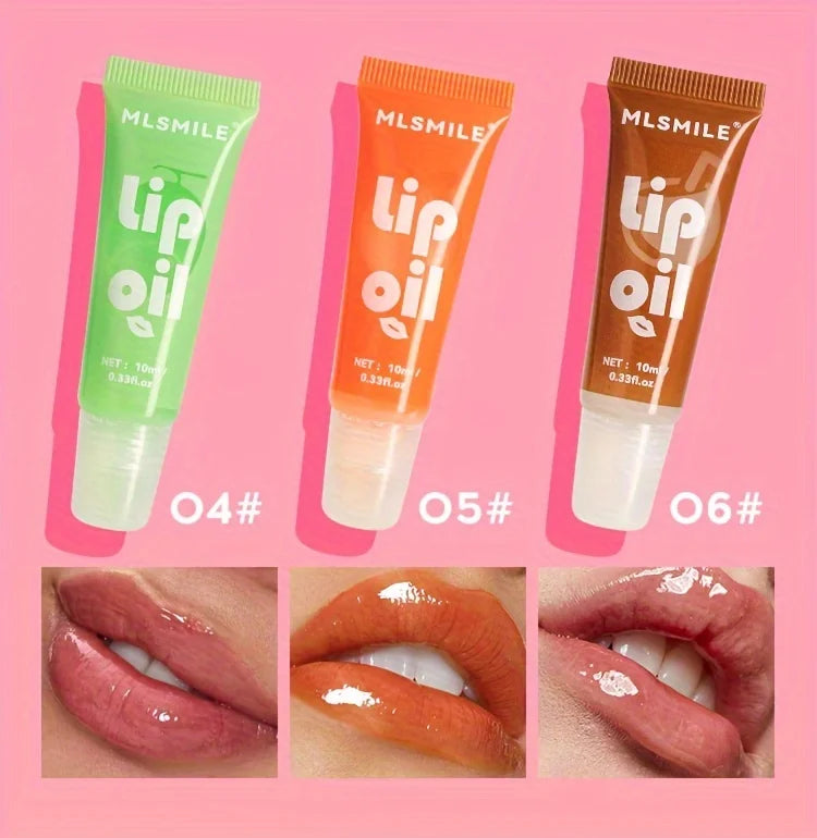 Fruit Hydrating Lip Glow Oil, Moisturizing Lip Plumper Gloss, Transparent Plumping Lip Gloss, Lip Oil, Lip Balm for Lip Care