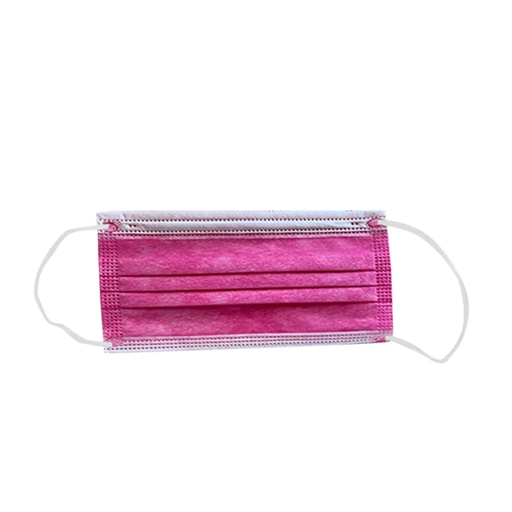 50pcs Women Man Solid Disposable Face Mask 3ply Ear Loop Anti-Pm2.5 Mask Fan Purple Disposable Mask Dustproof And Aesthetically