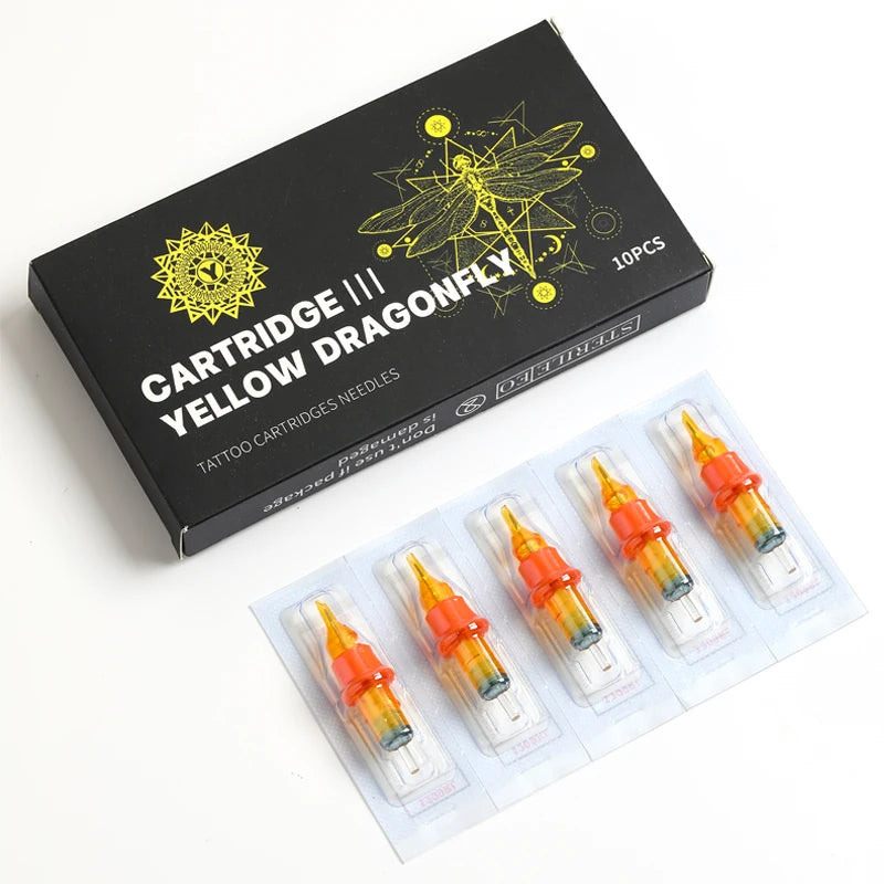 YILONG 10PCS Individual Package RM/RL/RS/M1 Cartridge Tattoo Needles Permanent Make-Up Tattoo Tool for Tattoo Machine Pen