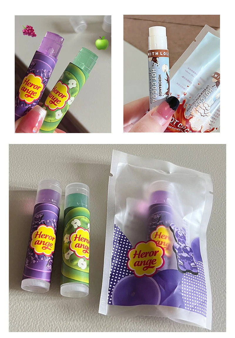 Multi flavor lollipop lipstick Hot Cocoa Lip Mask Moisturizes, moisturizes and reduces lip lines for men and women