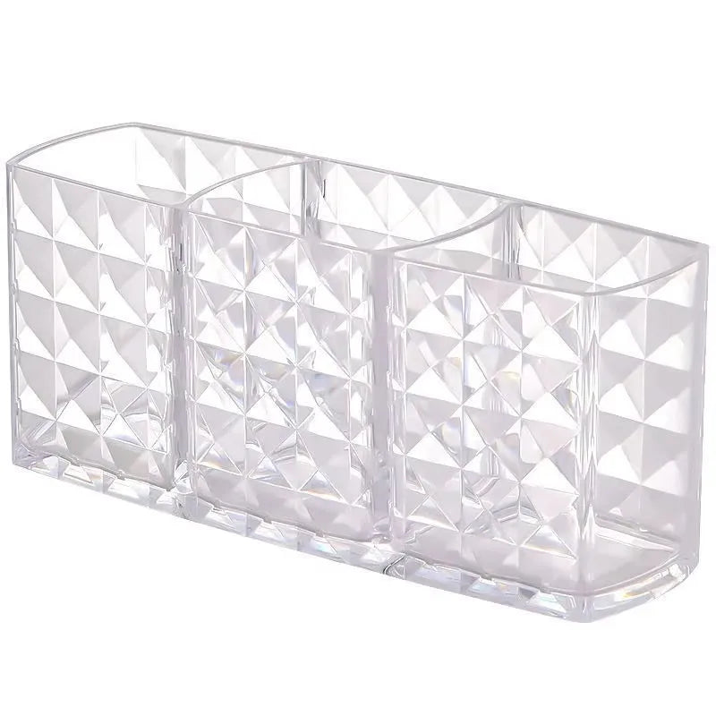 Lipstick Makeup Brush Case,transparent Acrylic Cosmetics Box Make Up Organizer Bucket,desk Pen Holder Jewelry Makeup Storage Box
