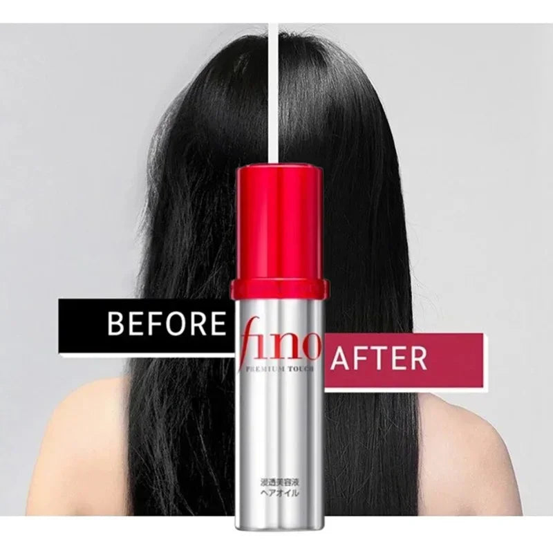 Fino Nourishing Hair Serum 70ml Lightweight Smoothing Serum for Dry/Frizzy Hair Instant Shine & Repair Hair Mask