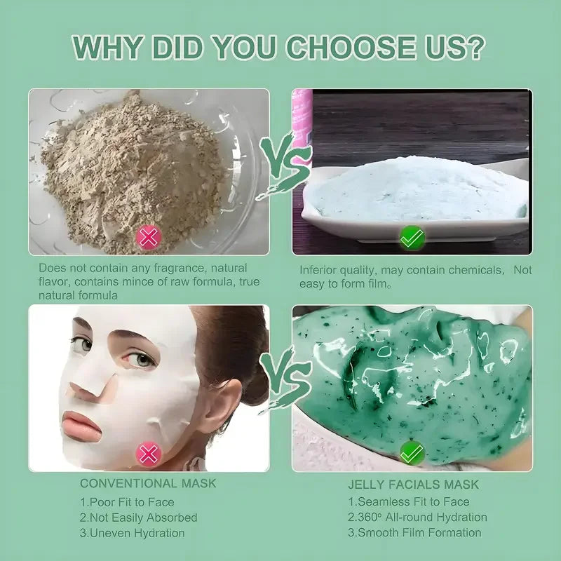 650g Hyaluronic Facial Moisturizing Mask Powder Nourishing Jelly Mask ，Hydrating and Firming Facial Treatment for All Skin Types