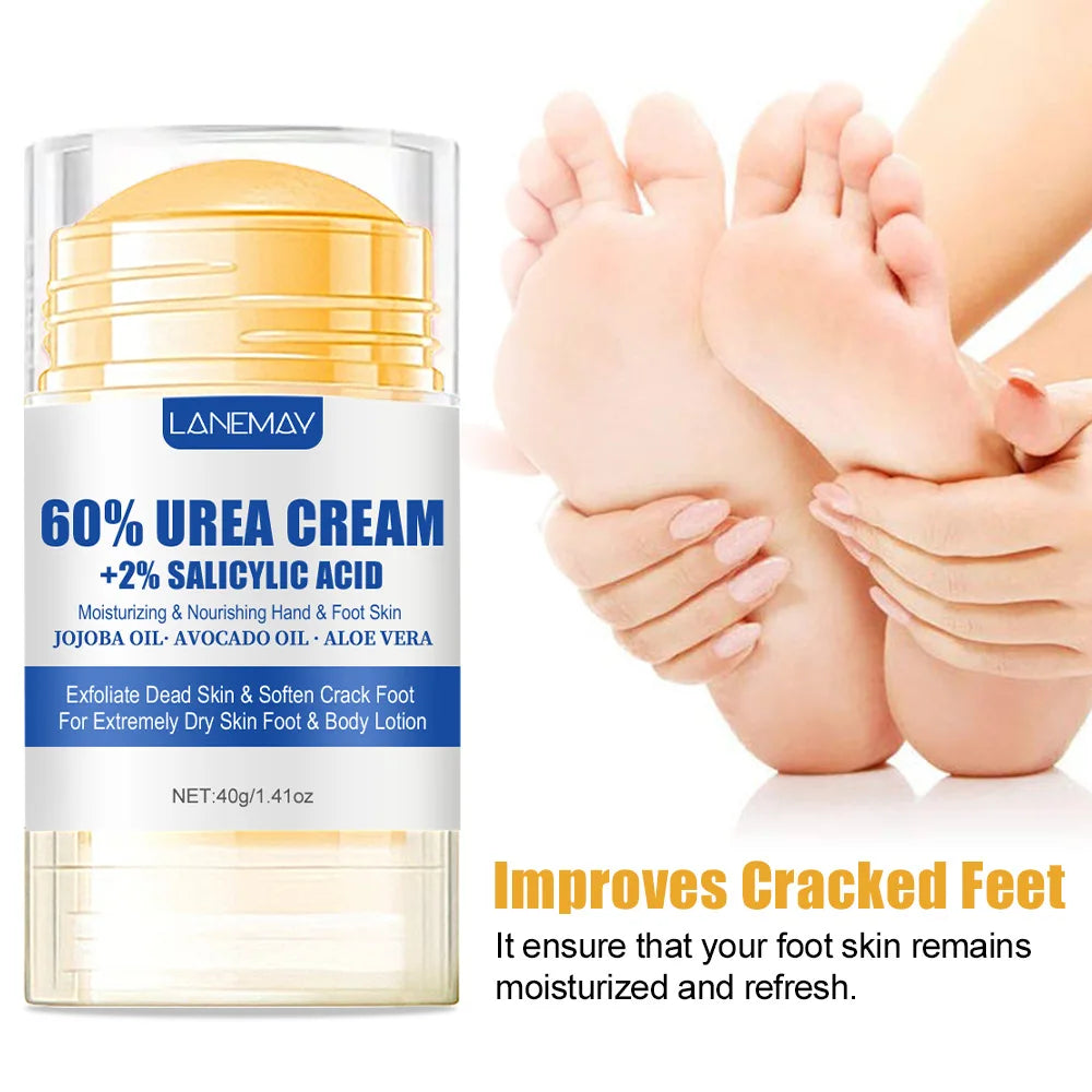40g Urea Foot Cream Dry Cracked Feet Heel Gentle Exfoliation Softening Skin Ultra-Hydrating Hand Foot Care Cream Stick Protuct