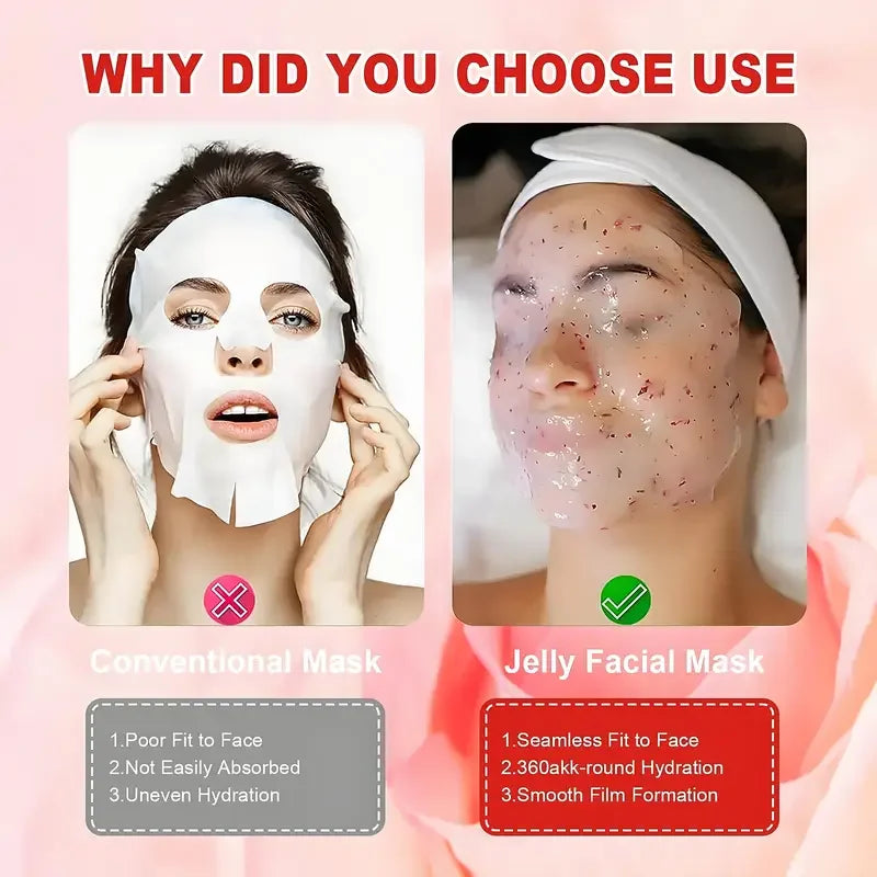 650g Hyaluronic Facial Moisturizing Mask Powder Nourishing Jelly Mask ，Hydrating and Firming Facial Treatment for All Skin Types