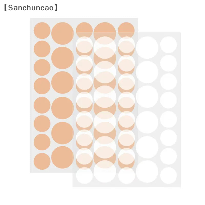 720PCS Circular Transparent And Skin Tone Acne Patches Skincare Stickers Facial Spot Covering Makeup Tools