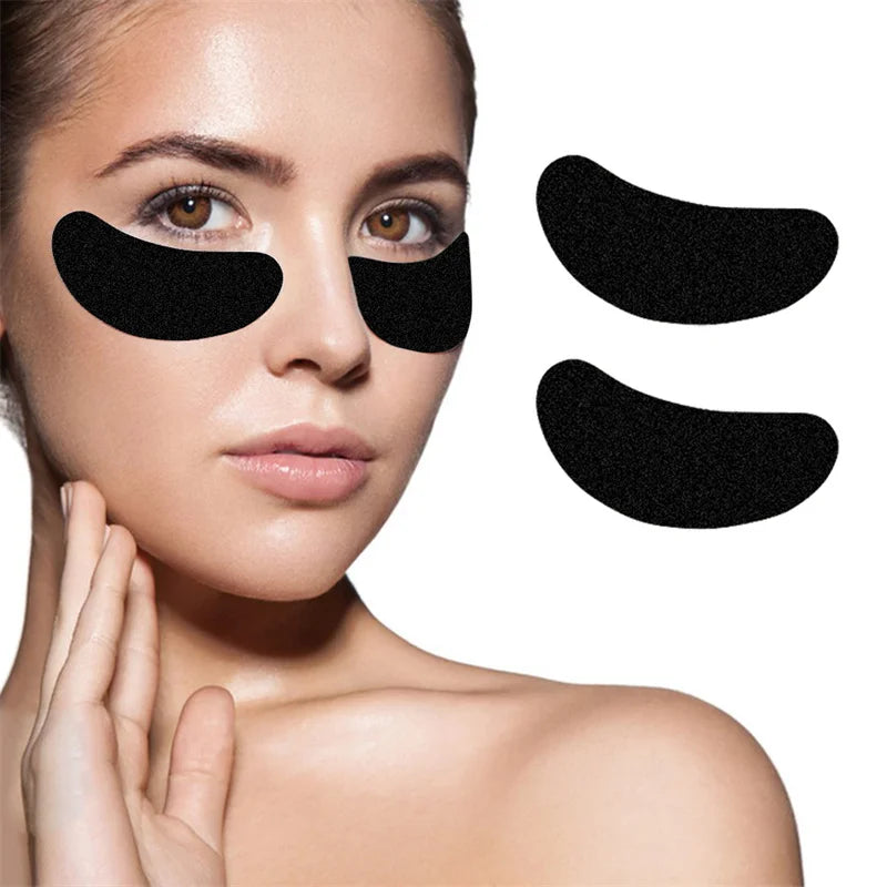 150 pairs Padding UV Black Patches For Eyelash Extension Eye Gel Pads Hydrogel Isolate UV rays Paper Stickers Wraps Makeup Tools