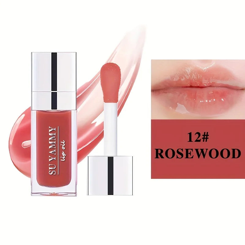 Hydrating Lip Glow Oil, Moisturizing Transparent Plumping Lip Gloss, Tinted for Lip Care and Dry Lip,Ideal Gift For Mother's Day