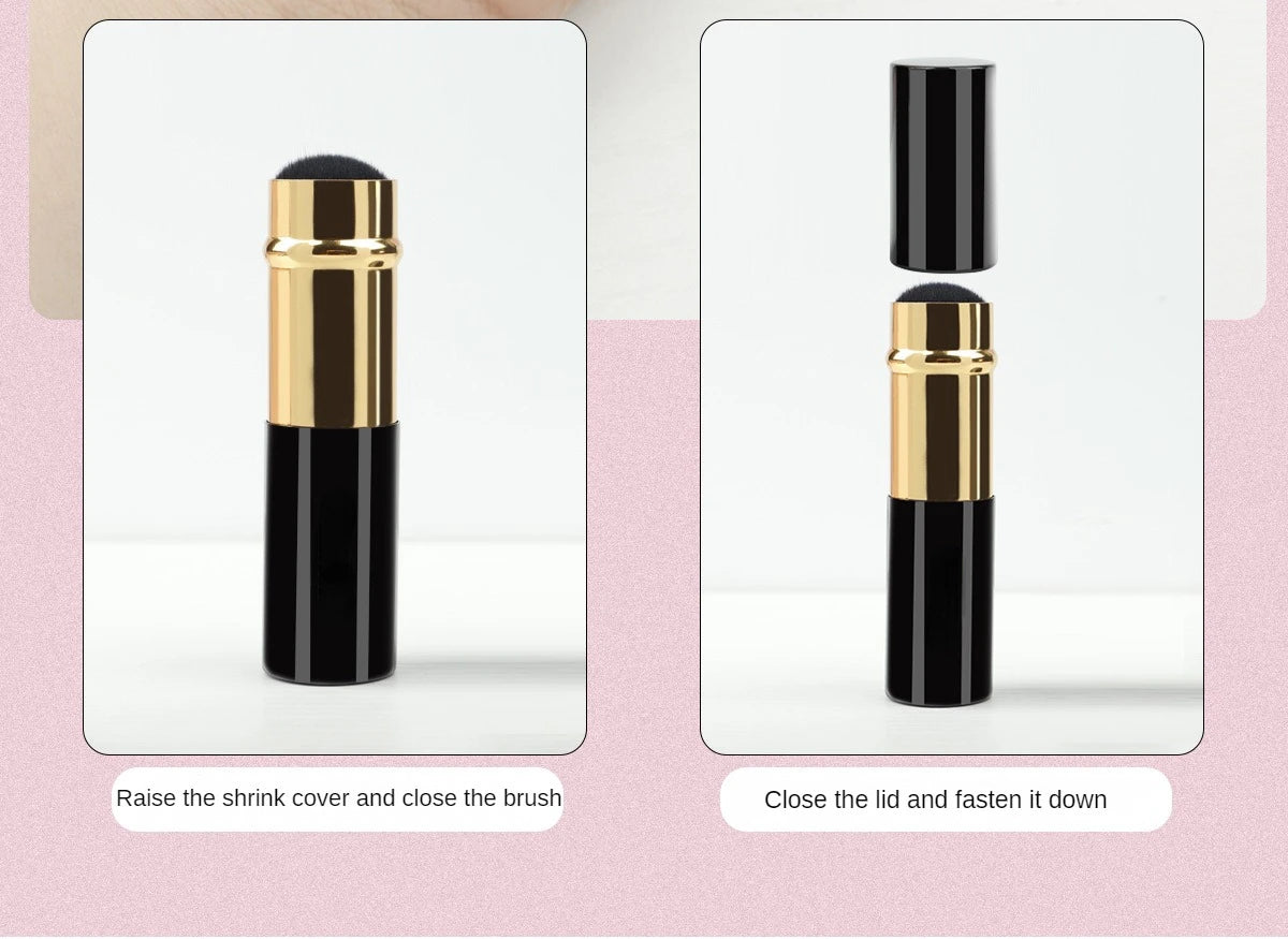 1 Pcs Retractable Makeup Brushes Powder Foundation Blending Blush Brush Make Up Cosmetics Brushes Female Metal Handle Brush