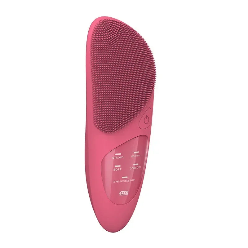 Electric Silicone Cleansing Brush USB Sonic Deep Electric Cleansing Brush Pore Blackhead Remover Double Sided Face Wash Brush