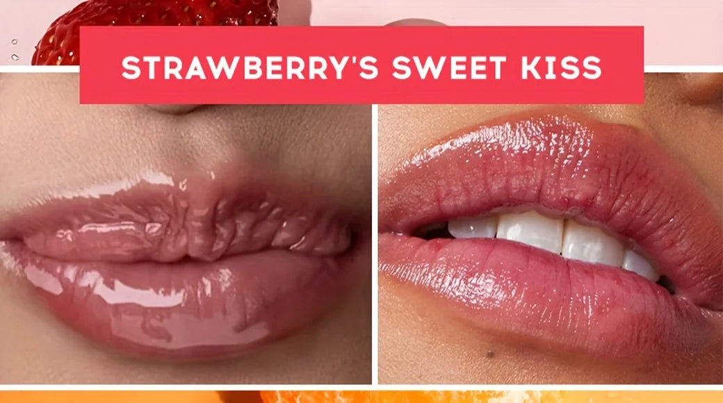 Fruit Hydrating Lip Glow Oil, Moisturizing Lip Plumper Gloss, Transparent Plumping Lip Gloss, Lip Oil, Lip Balm for Lip Care
