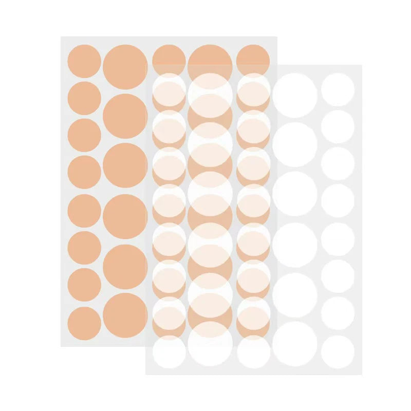 720PCS Circular Transparent And Skin Tone Acne Patches Skincare Stickers Facial Spot Covering Makeup Tools