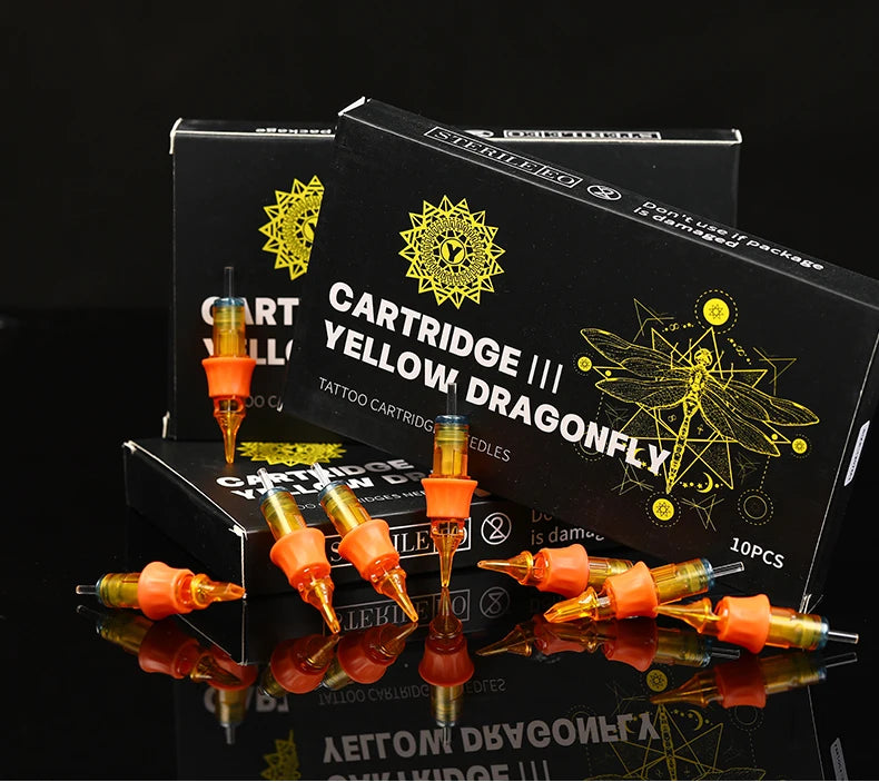 YILONG 10PCS Individual Package RM/RL/RS/M1 Cartridge Tattoo Needles Permanent Make-Up Tattoo Tool for Tattoo Machine Pen
