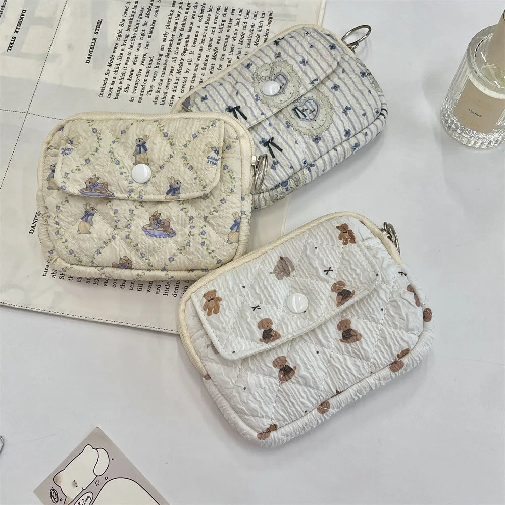 Cute Cartoon Small Travel Cosmetic Lipstick Earphone Card Portable Storage Bag Purse Women Gift Pouch In Make up Bags Organizer