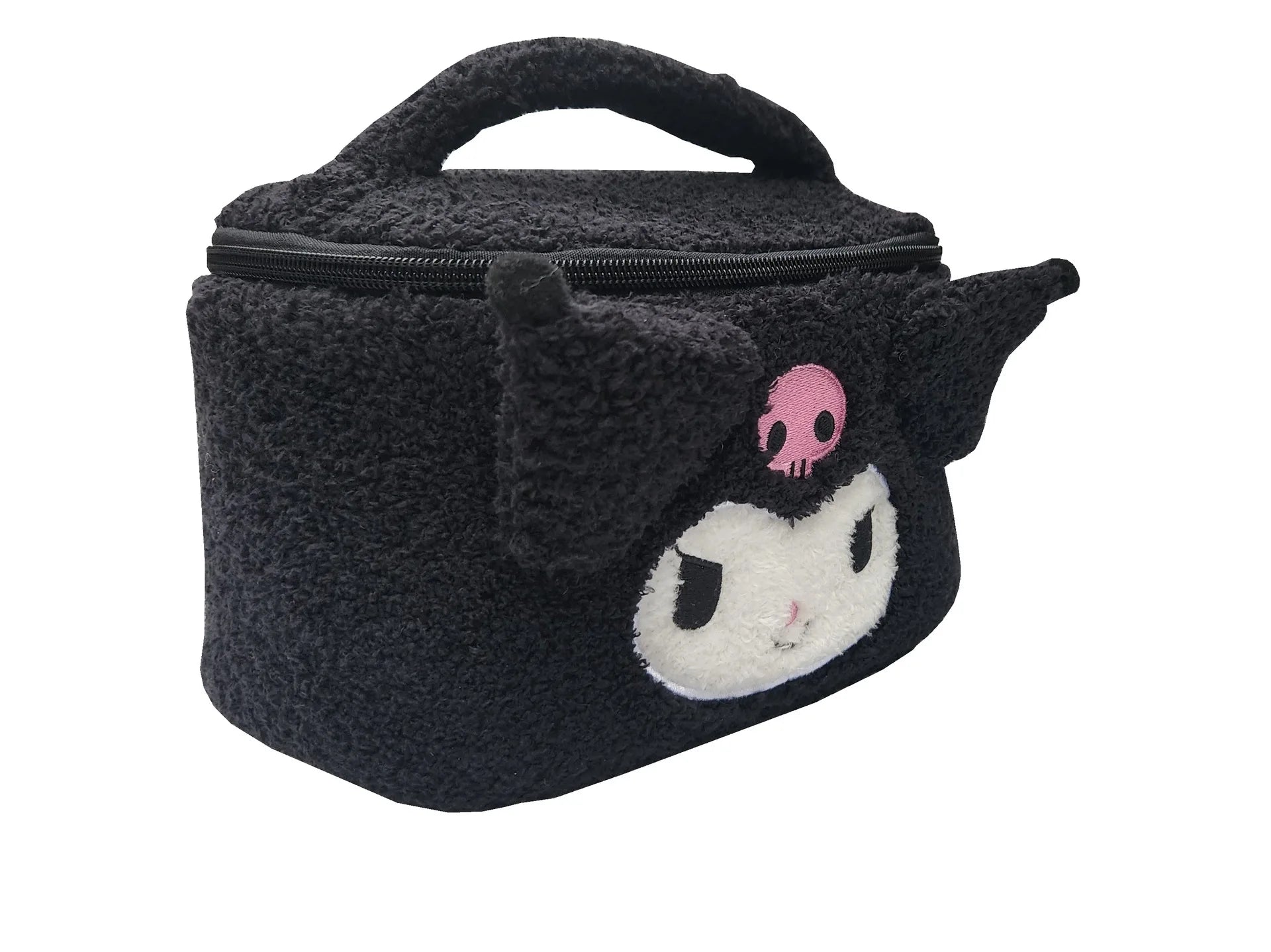 Sanrio Hello Kitty Plush Cosmetic Bag Cute Kuromi My Melody Zipper Large  Women Travel Make Up Toiletry Bag Washing Pouch Pouch