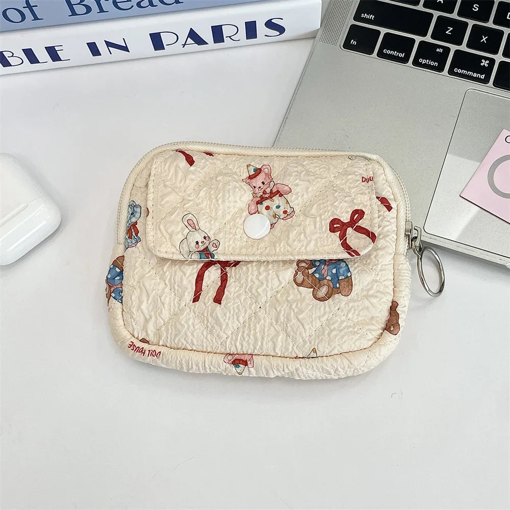 Cute Cartoon Small Travel Cosmetic Lipstick Earphone Card Portable Storage Bag Purse Women Gift Pouch In Make up Bags Organizer