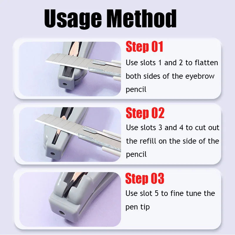 1pcs Microblading Wooden Eyebrow Pencil Sharpener Waterproof Long-lasting Semi Permanent Tattoo Makeup Tools
