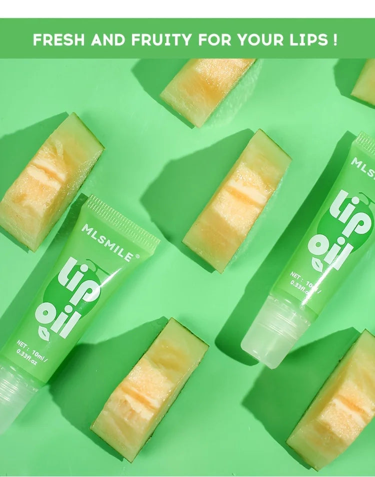 Fruit Hydrating Lip Glow Oil, Moisturizing Lip Plumper Gloss, Transparent Plumping Lip Gloss, Lip Oil, Lip Balm for Lip Care
