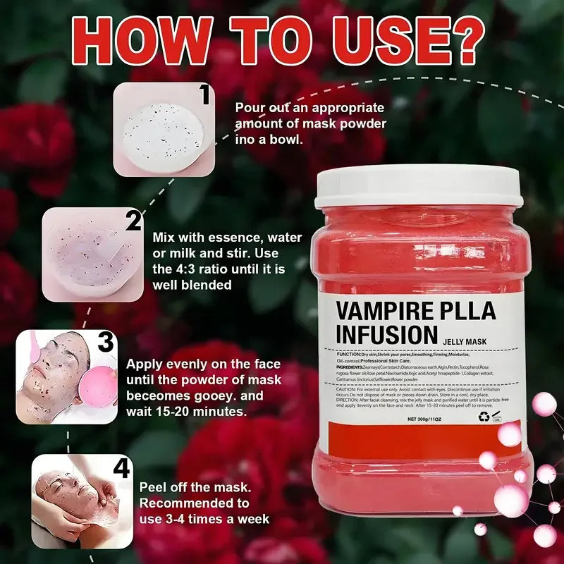 650g Hyaluronic Facial Moisturizing Mask Powder Nourishing Jelly Mask ，Hydrating and Firming Facial Treatment for All Skin Types