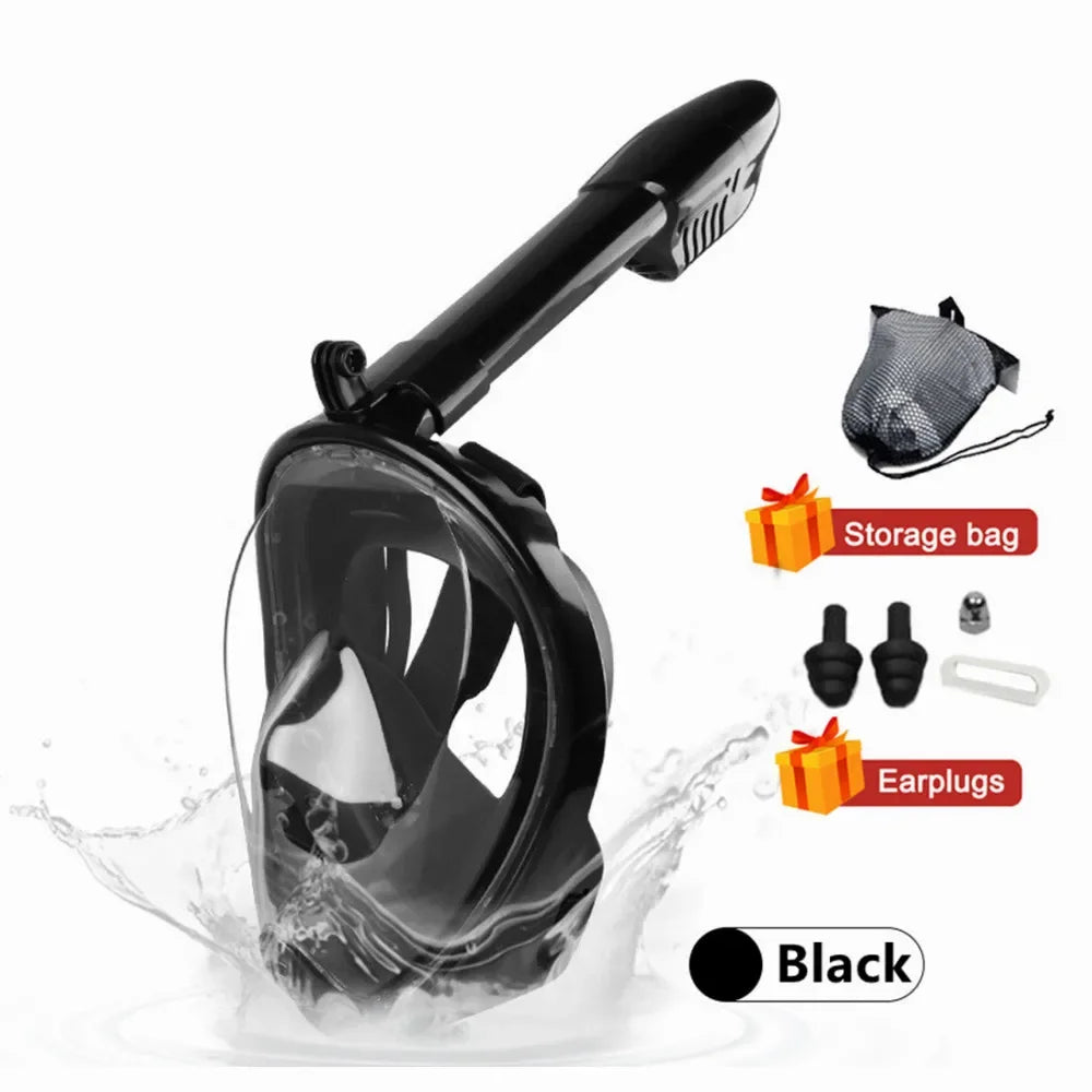 Full Face Children Underwater Snorkeling  Swimming Mask Set Scuba Diving Respirator Masks Anti Fog Safe Breathing for Kids Adult