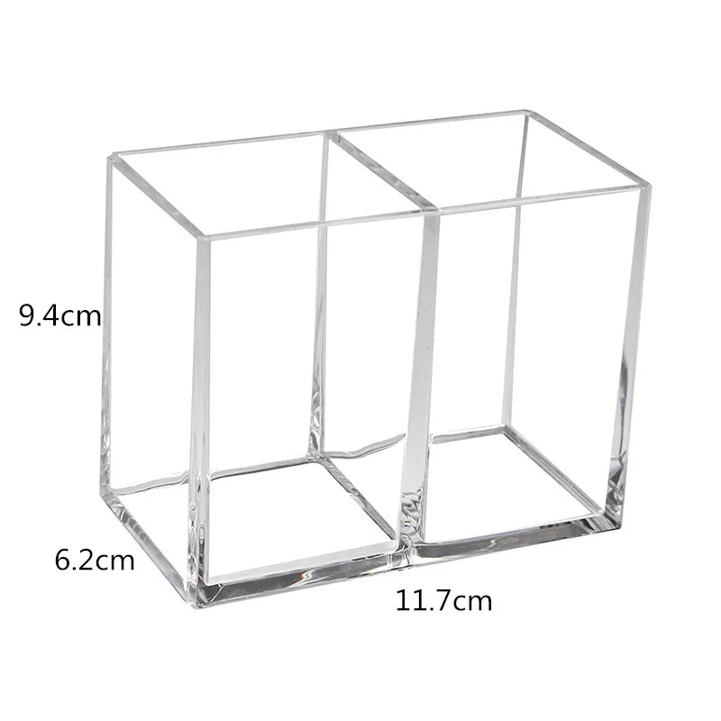 Lipstick Makeup Brush Case,transparent Acrylic Cosmetics Box Make Up Organizer Bucket,desk Pen Holder Jewelry Makeup Storage Box