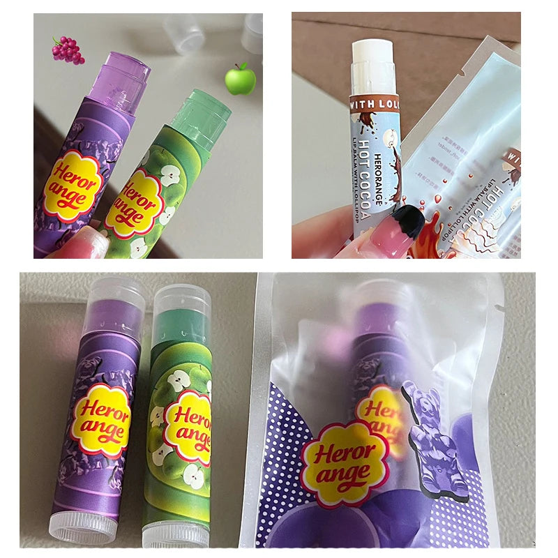 Multi flavor lollipop lipstick Hot Cocoa Lip Mask Moisturizes, moisturizes and reduces lip lines for men and women