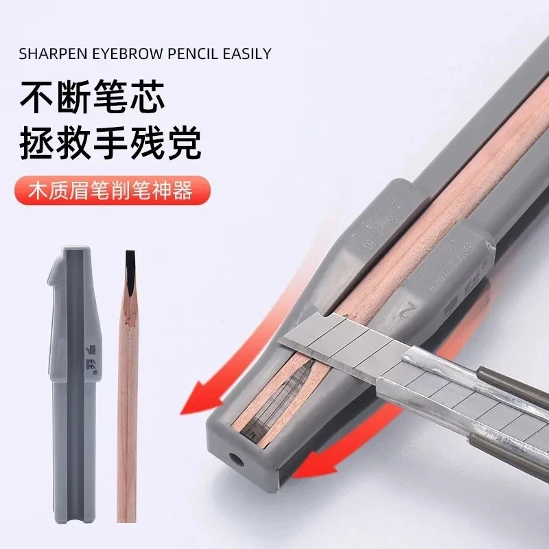 1pcs Microblading Wooden Eyebrow Pencil Sharpener Waterproof Long-lasting Semi Permanent Tattoo Makeup Tools