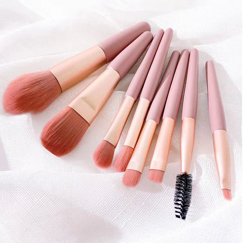 8Pcs Portable Makeup Brushes Set Cosmetic Powder Eye Shadow Foundation Blush Blending Concealer Beauty Make Up Tool Brushes Hot