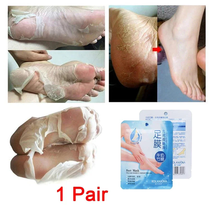 1 Pair Exfoliating Foot Masks Peeling Mask Remove Feet Dead Skin Calluses Foot Care
